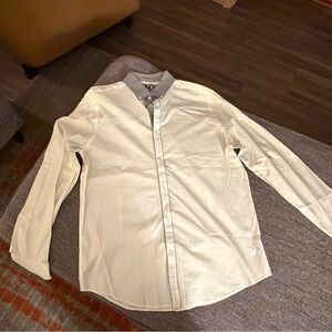 Express White Shirt with Gray Collar